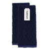 Cuisinart Bamboo Kitchen Towels - Ultra Soft, Absorbent & Anti-Microbial - Premium Bamboo / Cotton Fiber Blend - Navy Aura, Set of 2, 16" x 26" - Diamond Pattern