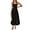 Black, variant on Women's Summer Halter Sleeveless Midi Dress - Square Neck, High Waist Flowy Style, Lightweight Fabric for Beach and Wedding Guest Occasions