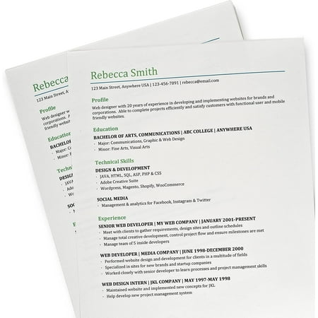 resume 24lb printworks