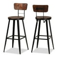 thumbnail image 1 of Set de 2 Tabourets de Bar en Métal Fini Noir Baxton Studio 30", 1 of 7