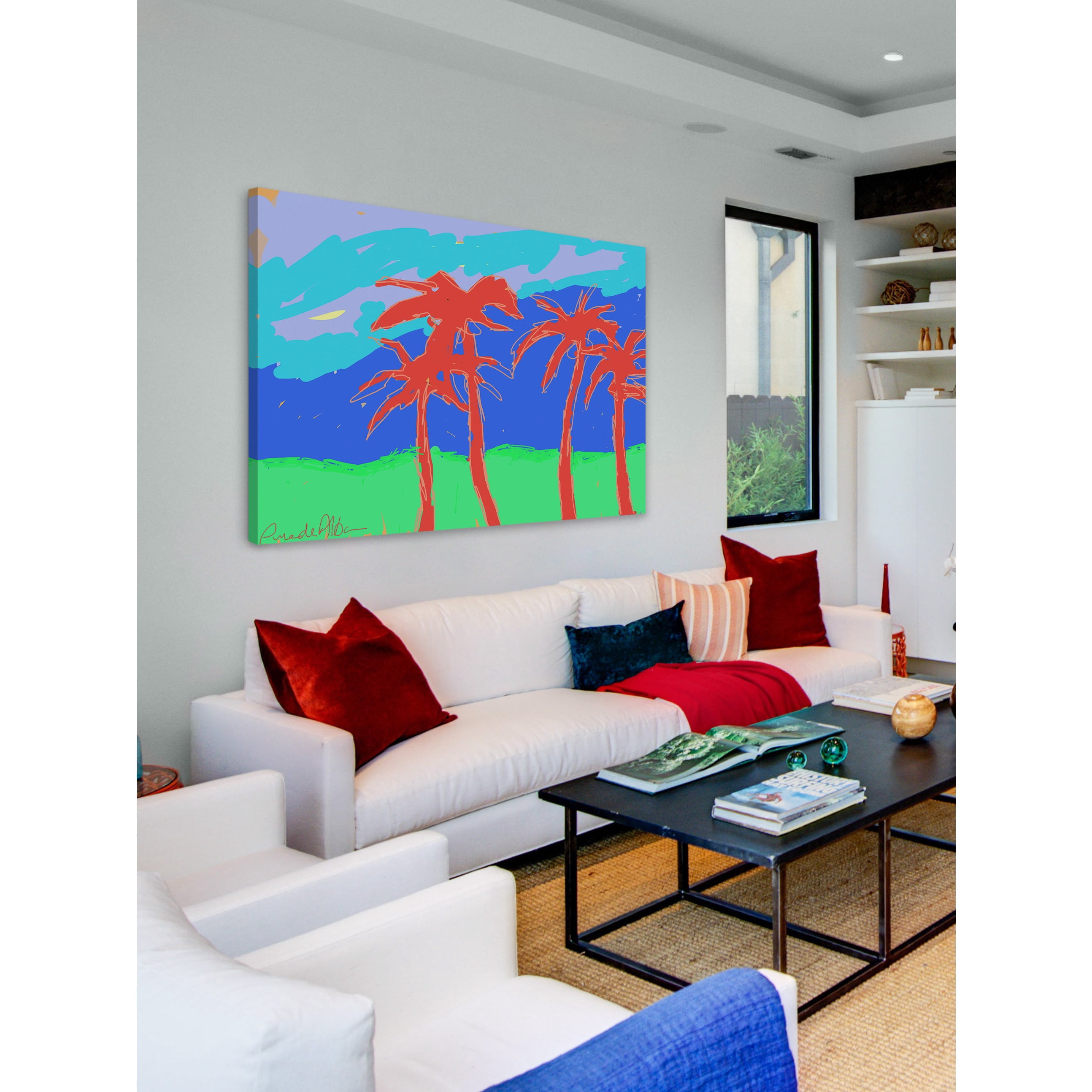 Marmont Hill "California Palms" by Arthur Pina Painting Print on Wrapped Canvas
