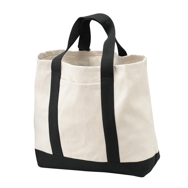 Port Authority®: bolsa de compras ideal de sarga en dos tonos. B400 Autoridad Portuaria B400