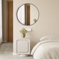 thumbnail image 2 of CONCETTA 30" Round Wall Mirror - Multi-Functional for Bathroom or Wall Hanging, Classic Black Frame, Gift for Mother's Day, 2 of 8