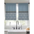 thumbnail image 2 of Boho Blue Flower Sheer Curtains 54 Inch Length 2 Panels Set Window Treatments, Abstract Bohemia Pesley Floral Rod Pocket Semi Curtains for Living Room/Bedroom/Kitchen Décor, 104"W x 54"L, 2 of 7