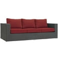thumbnail image 2 of Modway Sojourn Outdoor Patio Sunbrella® Sofa in Canvas Red, 2 of 5