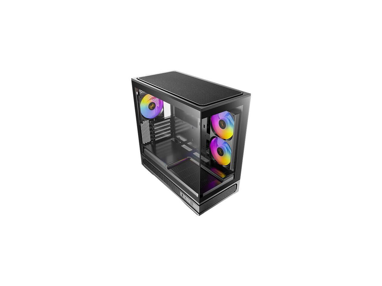 Antec C2M ARGB, Compact MicroATX Case, Panoramic Tempered Glass, High Airflow, 3 PWM ARGB Fans Included, Support 360mm Radiator & 415mm GPU, Type-C 10Gbps, Tool-Free Design
