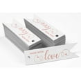 thumbnail image 2 of Inkdotpot Rose Gold Foil Paper Hang Tags Made With Love Text Favor Tags 100 Pieces, 2 of 6