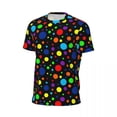 thumbnail image 5 of T Shirt For Men Running T-Shirt For Man Vintage 80S Polka Dots Harajuku Dark Rainbow Spots Summer Te, 5 of 7