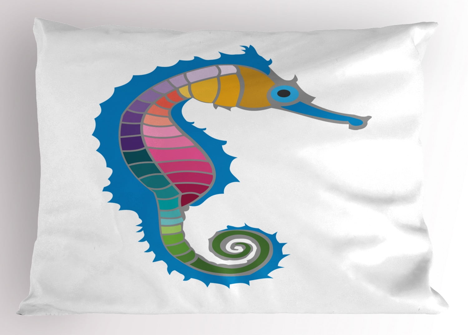100/% Cotton FullQueen Size Pair of Pillowcases Seahorses