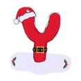 thumbnail image 2 of CuiLiyq 26 Initial Letter Christmas Ornaments, Red Santa Claus With Hat Alphabet Pendant, Personalized Initials Monogram Ornament for DIY Crafts Holiday Party Decor (Acrylic, Y), 2 of 2
