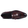 thumbnail image 3 of Santimon Coffee Tassel Loafers for Men Wingtip Brogue Slip on Formal Dress Shoes US 9, 3 of 8
