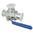 thumbnail image 4 of Ball Valve 304 Stainless Steel Sanitary Ball Valve 3 Three Way 1.5" 50.5mm Tri Clamp Ferrule Type For Water Oil Air Gas ,Easy to Operate, 4 of 6