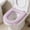 Pink, variant on Thick Soft EVA Toilet Seat Cushion with Handle for U V O Square Elongated Toilets, Waterproof Washable Non-Slip Pad