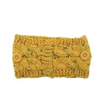 Ausyst Headbands for Women Winter Cross Ear Warmer Head Wraps Headbands Side Buttons For Use Face Covering Clearance