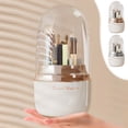 thumbnail image 1 of Organizador giratorio de brochas de maquillaje con cubierta antipolvo - Caja de almacenamiento cosmético de 7 compartimentos para pinceles, pintalabios y lápices de cejas, 1 of 6