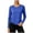 Blue, variant on Scyoekwg Fitted Workout Tops for Women Raglan Side Drawstring Athletic Shirts Long Sleeve Slim Running Workout Casual Tee (Army Green,S)