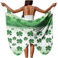thumbnail image 3 of TaTaai Ladies St Patrick's Day Print Beach Cover Up Wrap Skirt with Ribbon Lightweight Sheer Long Dress for Beach Holiday Gift, 3 of 9