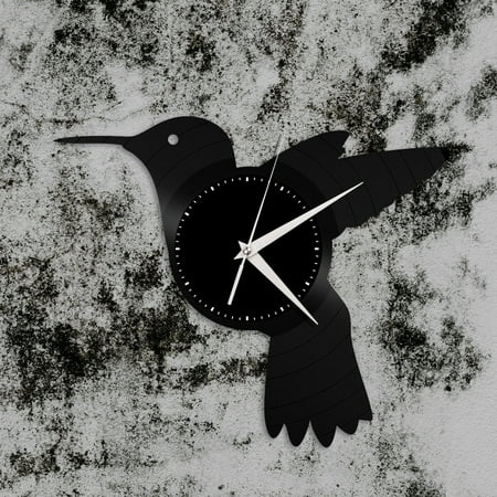 Hummingbird Vinyl Wall Clock Record Famous Animal Gift Home and Room Decoration Vintage Design Office Bar Room Home Decor