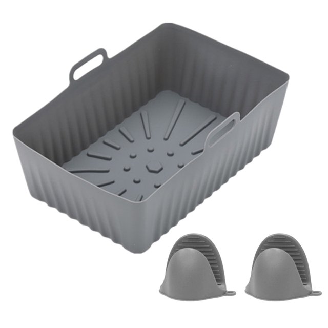 Revestimientos de silicona reutilizables para freidoras de aire, cestas rectangulares para freidoras de aire, accesorios para freidoras de aire