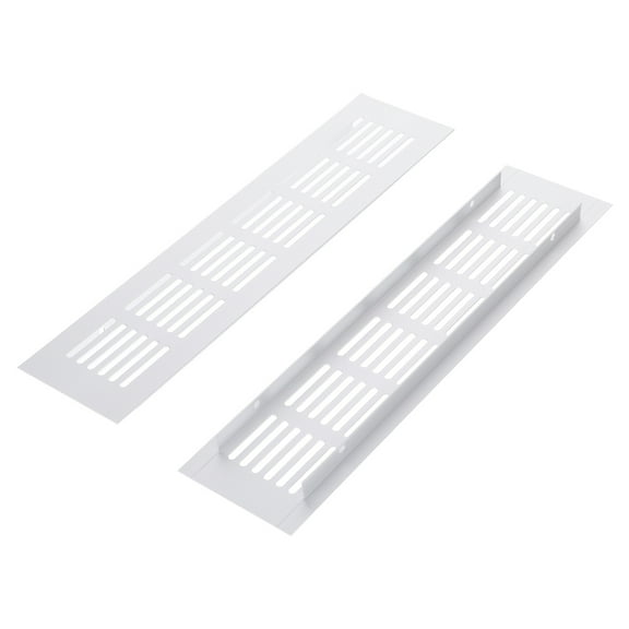 Soimiss 2Pcs Silver Cabinet Air Vent Grille with Breathable Aluminum Alloy Mesh
