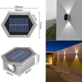 thumbnail image 4 of Advancent Lámpara de pared LED impermeable con energía solar: fácil instalación Luz ecológica para exteriores Diseño inalámbrico Iluminación y accesorios HexágonoPlata Hexágono, 4 of 6