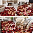 thumbnail image 5 of Gingerbread Red Plaid Area Rugs 8'x10', Washable Small Throw Rugs for Living Room Patio, Christmas Winter Snowflake Indoor Outdoor Rug Non-Slip Low Pile Carpet Runner Reversible Floor Mats, 5 of 8