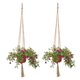 thumbnail image 5 of Advancent Maceta colgante, cesta colgante, soporte para maceta, cuerda de lino para jardinería, red tejida, colgador de plantas en maceta, decoración Jardín y Patio 122cm Advancent HA005816-03, 5 of 6