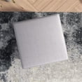 thumbnail image 5 of Hudson Mid-Century Square Fabric Linen Upholstered Ottoman in Light Gray, 5 of 7