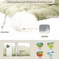 thumbnail image 4 of XXLYY Three Seat Swing Replacement Cushions, Porch Swing Cushions, Thickened Waterproof Polyester Fabric Bench Cushion with Ties, Replacement Cushion for Outdoor Patio Swing, 4 of 7