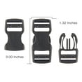thumbnail image 2 of 50 - 1 inch YKK Flat Dual Adjustable Side Release Plastic Buckles, 2 of 2