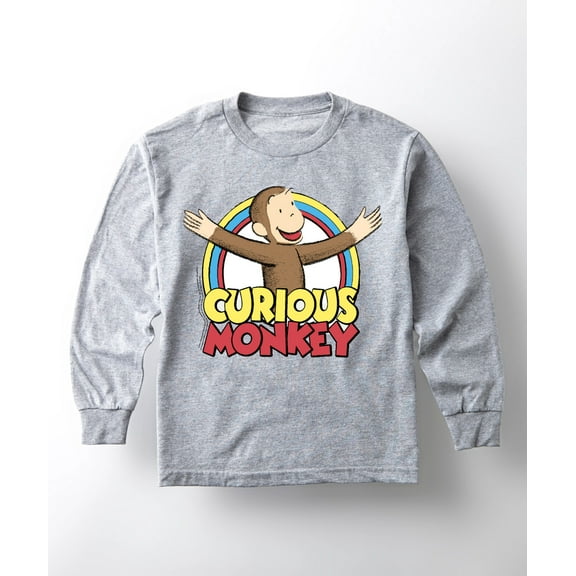 Curious George - Classic Cartoons - Curious George - Toddler & Youth Long Sleeve Graphic T-Shirt