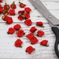 thumbnail image 2 of Bright Creations Red Ribbon Roses Flower Heads - 200-Pack, 0.6-Inch Polyester - Red Rose Buds for Crafts Supplies, 2 of 6