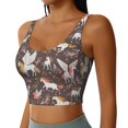 thumbnail image 2 of Sports Bras For Women Workout Tank Tops, Artistic Wings Horse Flower Running Vest With Removable Cups, 2 of 2