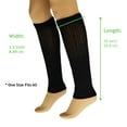 Cotton Leg Warmers for Women Black 1 Pair Knitted Retro