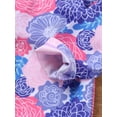 thumbnail image 3 of Moggemol Baby Girls Rashguard Swimsuit UPF50+ Long Sleeve Floral Print Ruffle One Piece Bathing Suit Purple 3-6M, 3 of 5