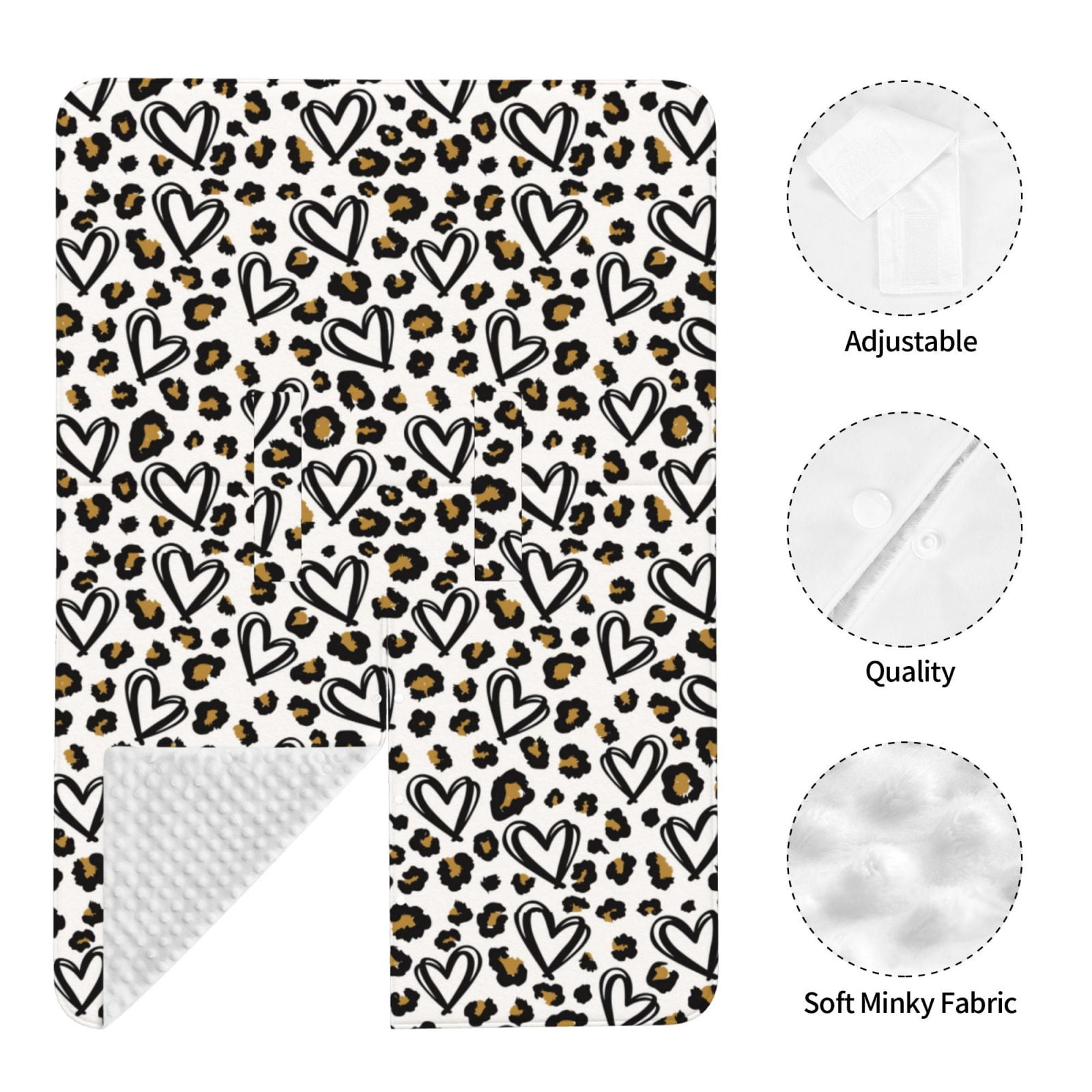 Car Seat Cover Baby - Heart leopard print Breathable Infant Car Seat Cover for Baby Carseat, Lightweight Comfort Baby Essentials Must Haves Newborn Stuff for Girl Boy