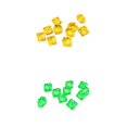 thumbnail image 1 of 20 Pcs D10 dés Polyédriques pour Donjons et Dragons Jaune+vert, 1 of 5