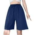 thumbnail image 2 of LEBONYARD Women's Shorts with a Trendy and Modern Design,Women's Summer Fashion Loose Ca Sual Quarter Pants with Pockets, 2 of 6