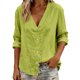 thumbnail image 3 of TaTaai Ladies V Neck Layered Blouse Solid Color Loose Fit Casual Cardigan Open Front Summer Tunic Ruffle Top Gift, 3 of 7
