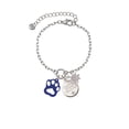 thumbnail image 2 of Delight Jewelry Acrylic Small Paw Blue Silvertone Discover Dream Explore Zoey Charm Bracelet, 6.5+2" Extender, 2 of 4