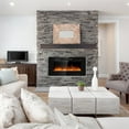 thumbnail image 2 of Costway 36'' Electric Fireplace Recessed Ultra Thin Wall-Mounted Heater w/Multicolor Flame, 2 of 12
