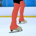 thumbnail image 6 of yotijay Ice Skating Leg Warmers Accessories with Rhinestone for Dance Workout Sports Coral Red, 6 of 7