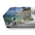 thumbnail image 3 of Lake Soft Flannel Fleece Blanket, Aerial View of a Tropic Lake Phenomenal Universe Innate Disposition of World Art Photo, Cozy Plush for Indoor and Outdoor Use, 50" x 60", Blue Grey, by Ambesonne, 3 of 6