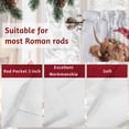 thumbnail image 7 of Valances for Windows Highland Cattle Christmas Poinsettia Flower Rod Pocket Short Curtain for bathroom living room bedroom Winter Snow Seamless 1 Panel 54x18in, 7 of 7