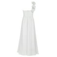 thumbnail image 5 of iEFiEL Girls Chiffon One-shoulder Flower Girl Dress High Waist Pleated Princess Bridesmaid Birthday Party Dress, 5 of 7