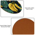 thumbnail image 5 of Banana 6pcs Round Microfiber Leather Coasters, 11x11 cm/4.3x4.3 in - Premium Table Drink Coasters Set for Home and Office, 5 of 6