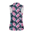 thumbnail image 5 of Yuyamidu Pink Hibiscus Golf Polo Shirts for Women Size S Tropical Lightweight Sleeveless Tennis Sports Tops Quick Dry Active Tennis Yoga Shirts Button Down Golf Active Top, 5 of 7