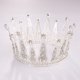 thumbnail image 3 of Zhuge Tiara de boda para novia, diadema de princesa, corona de novia, joyería para el cabello con diamantes de imitación de cristal, decoración para novia, cumpleaños, graduación, boda (plateada), 3 of 4
