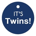 thumbnail image 1 of 100 PCS Baby Shower Favor Gift Paper Tags It's Twins Cricle Baby Shower Hang Tags, 1 of 1