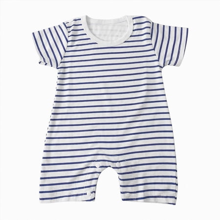 Baby Onesies Boy Newborn Short Sleeve Romper Solid Jumpsuit Cotton Infant Clothes Baby One-Piece Outfit